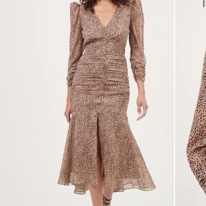 ASTR The Label Animal Print Midi Dress